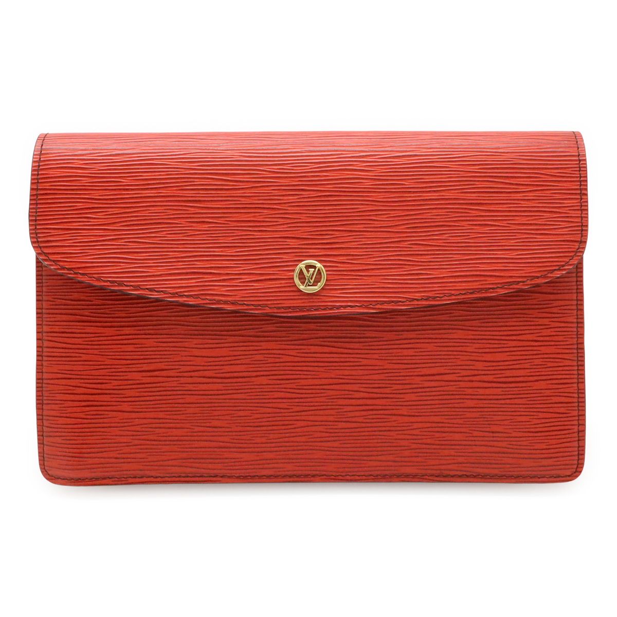 Louis Vuitton Epi Montaigne 27 Clutch Castilian Red Gold