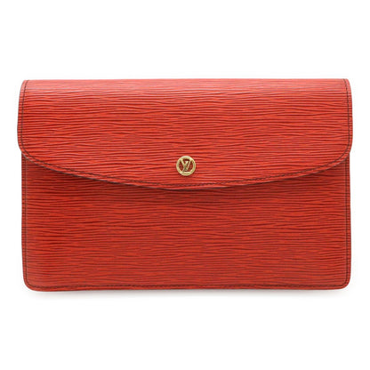 Louis Vuitton Epi Montaigne 27 Clutch Castilian Red Gold