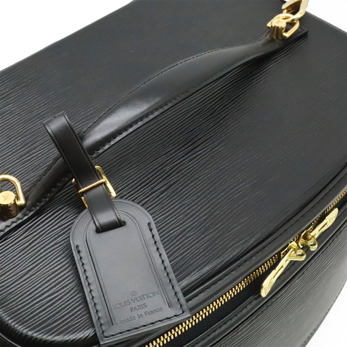 Louis Vuitton Epi Nice 2-Way Vanity Shoulder Bag Leather Noir Black — view 7