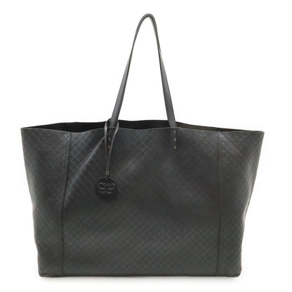 Bottega Veneta Intreccio Mirage Tote Shoulder Bag Leather Black