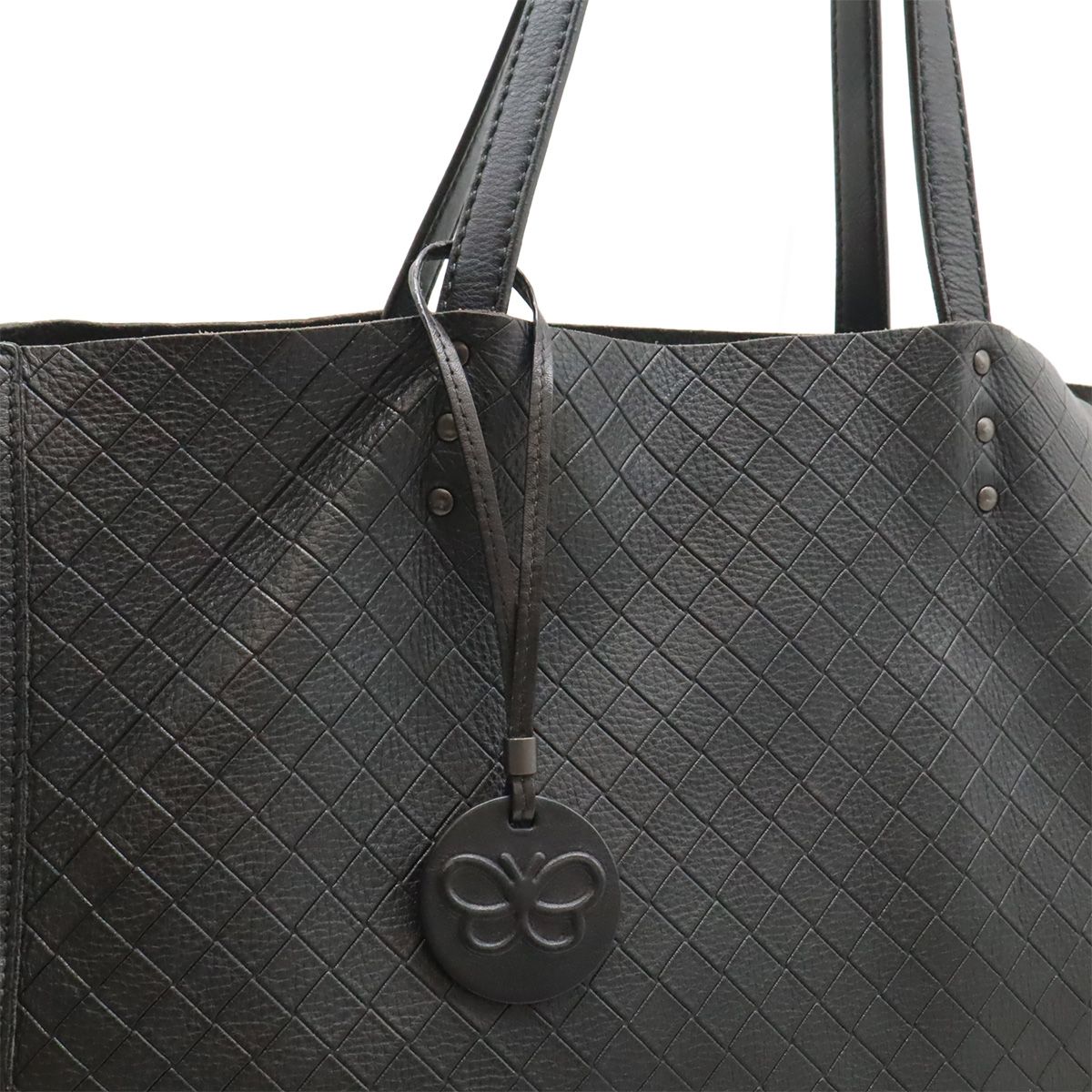 Bottega Veneta Intreccio Mirage Tote Shoulder Bag Leather Black — view 9