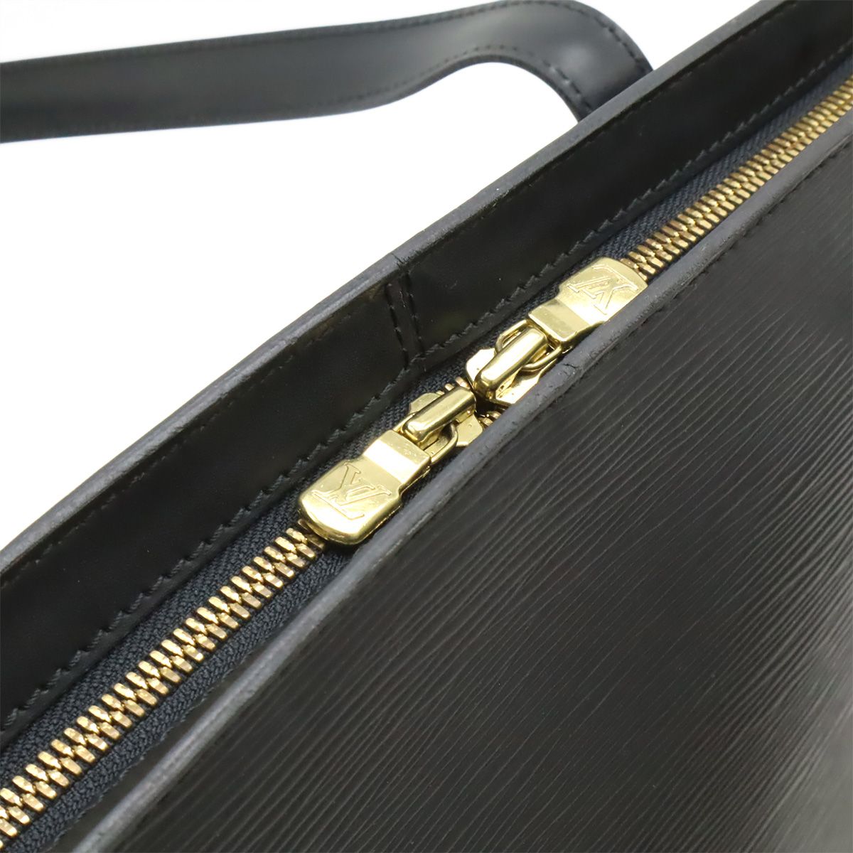Louis Vuitton Epi Lussac Shoulder Bag Tote Leather Noir Black — view 6