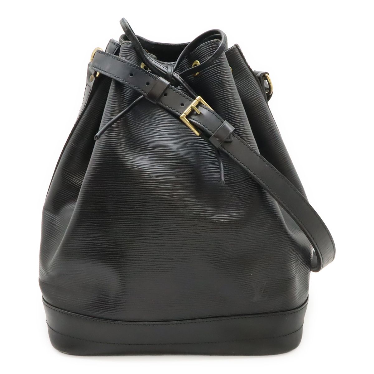 Louis Vuitton Epi Noe Shoulder Bag Drawstring Noir Black Gold