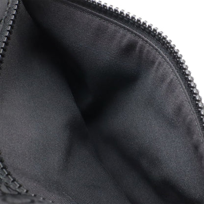 Gucci GG Nylon Shoulder Bag Crossbody Leather Black Gray Silver — view 9