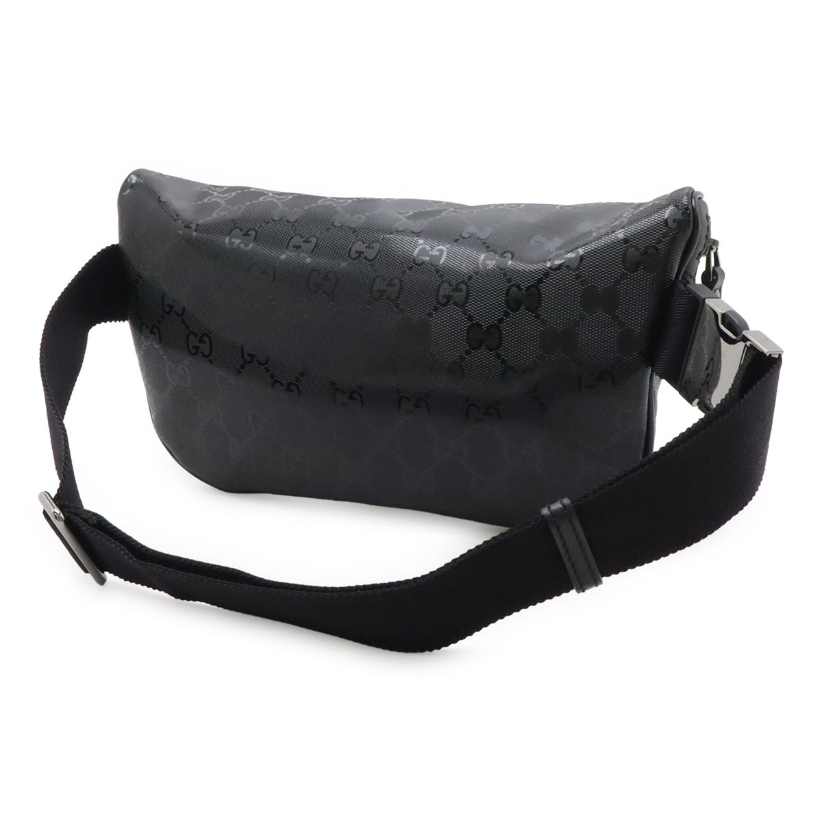 Gucci GG Supreme Belt Bag Waist Pouch Hip Leather Black — view 2