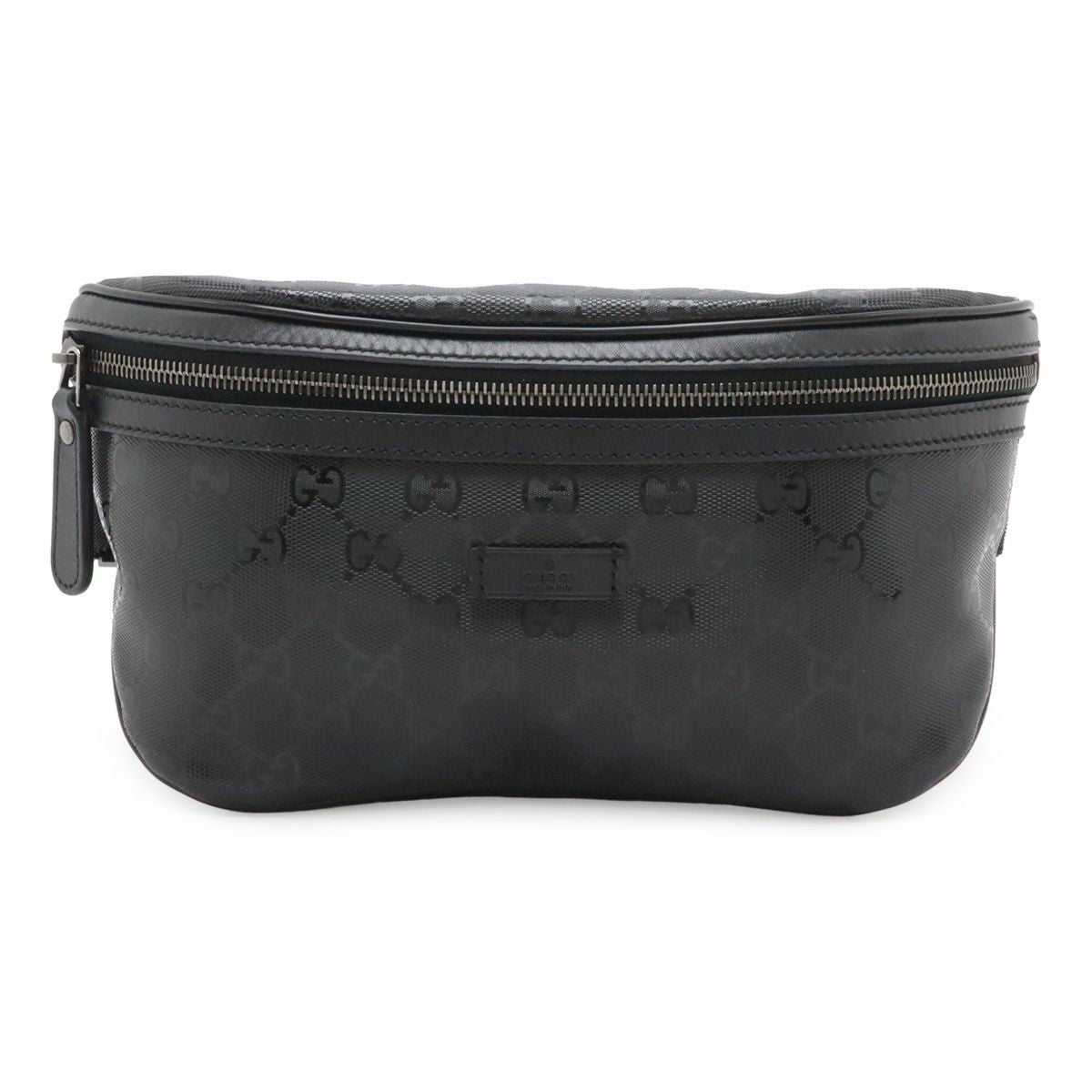 Gucci GG Supreme Belt Bag Waist Pouch Hip Leather Black