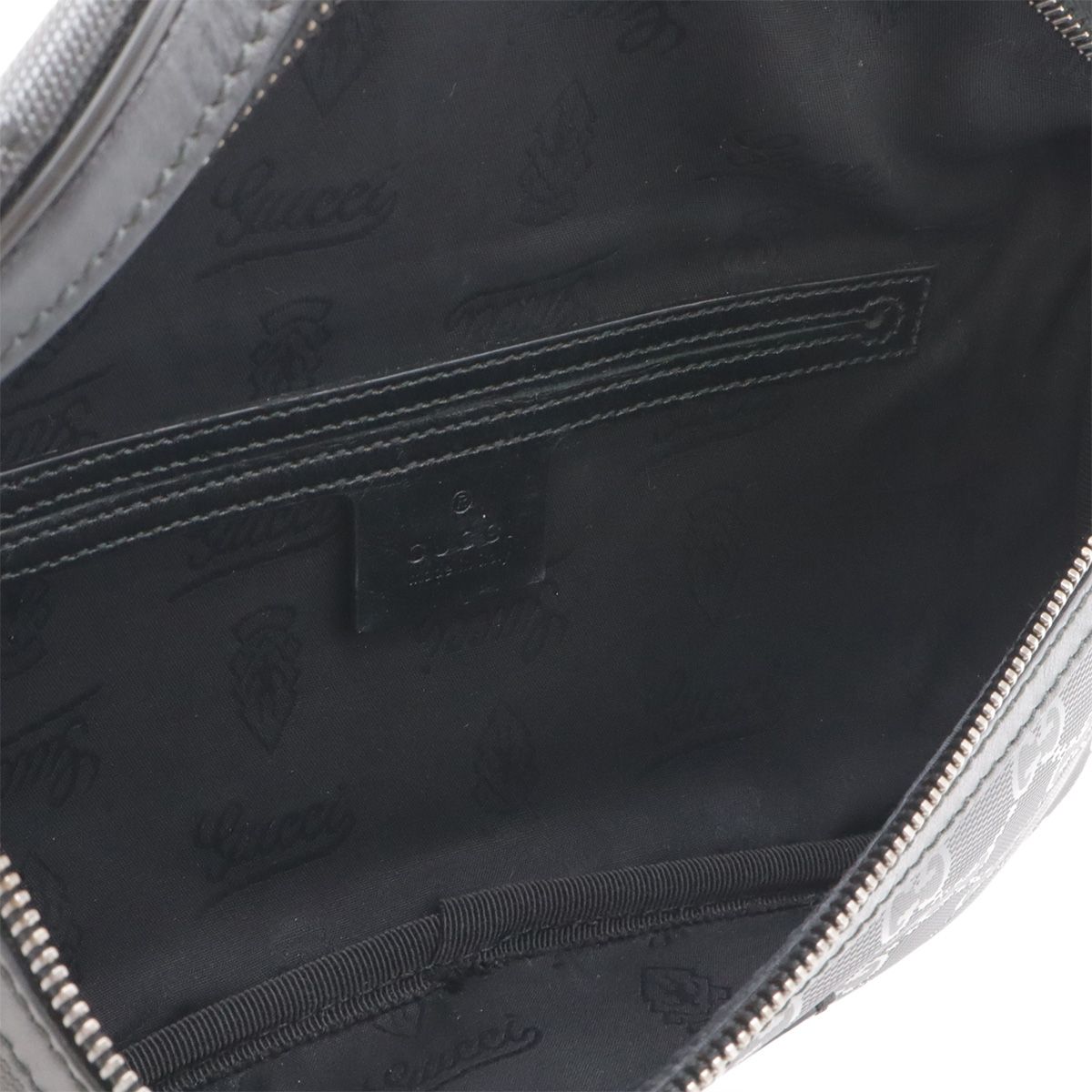 Gucci GG Supreme Belt Bag Waist Pouch Hip Leather Black — view 6