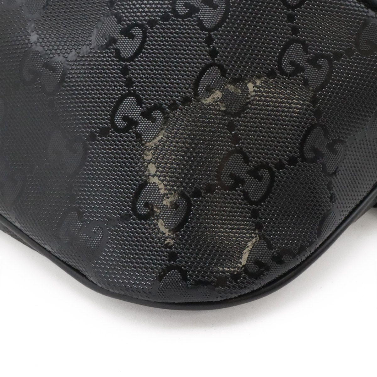 Gucci GG Supreme Belt Bag Waist Pouch Hip Leather Black — view 3
