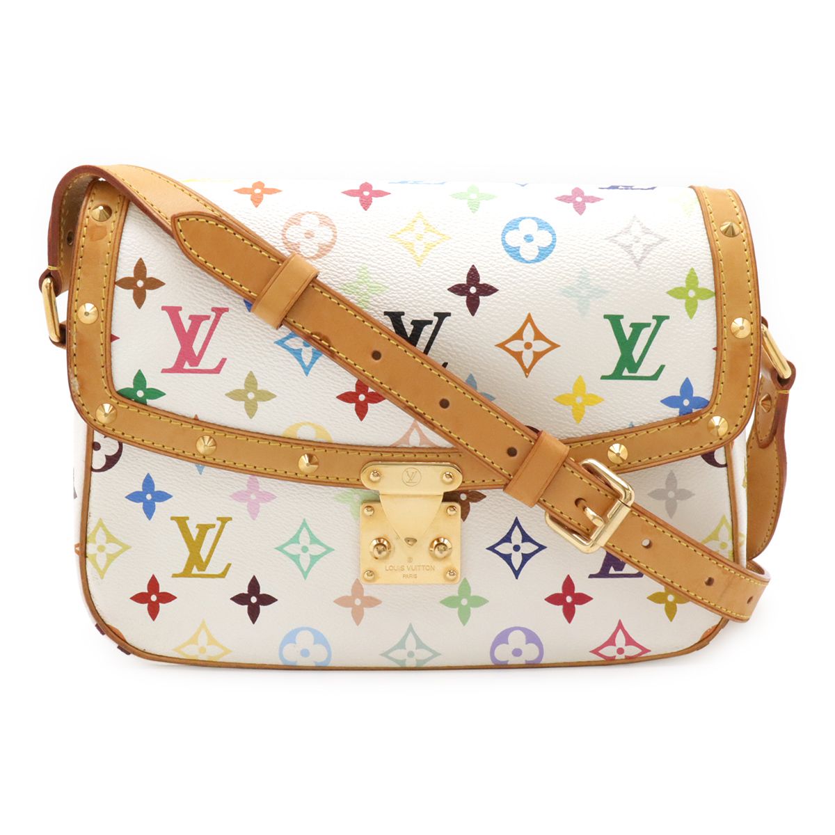 Louis Vuitton Monogram Multicolor Sologne Shoulder Bag Crossbody Blanc White