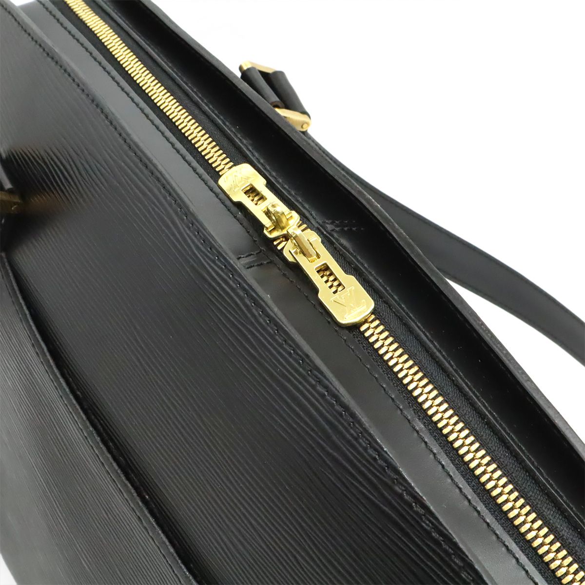 Louis Vuitton Epi Solferino GM Boston Bag Noir Black Gold — view 5