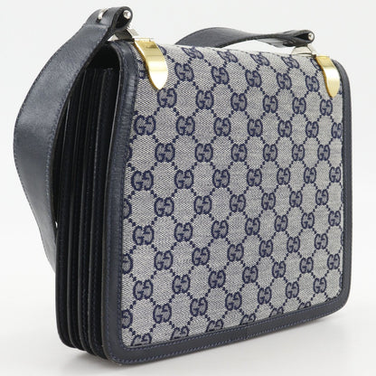 Gucci Vintage GG Canvas Navy Shoulder — view 3