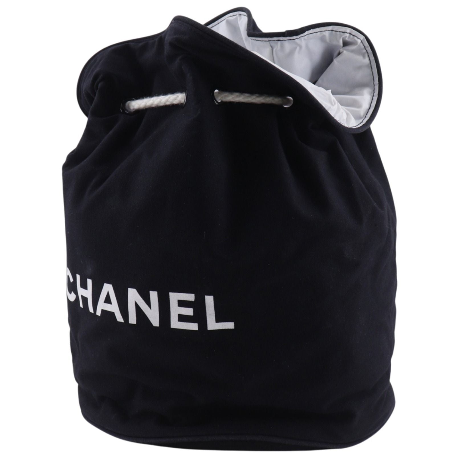 Chanel Pool Logo Cotton Black Shoulder — view 2