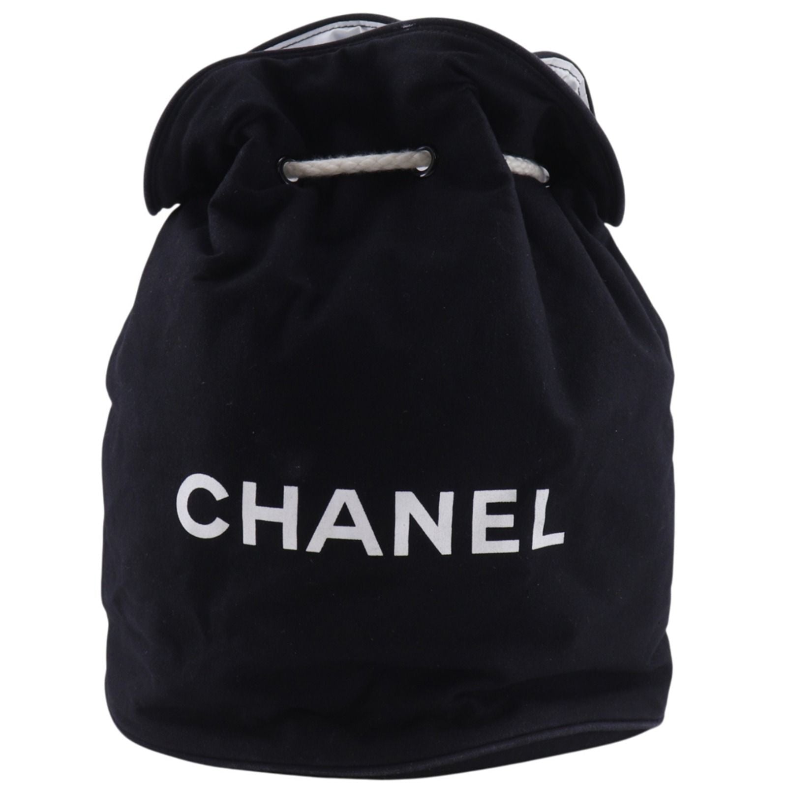 Chanel Pool Logo Cotton Black Shoulder