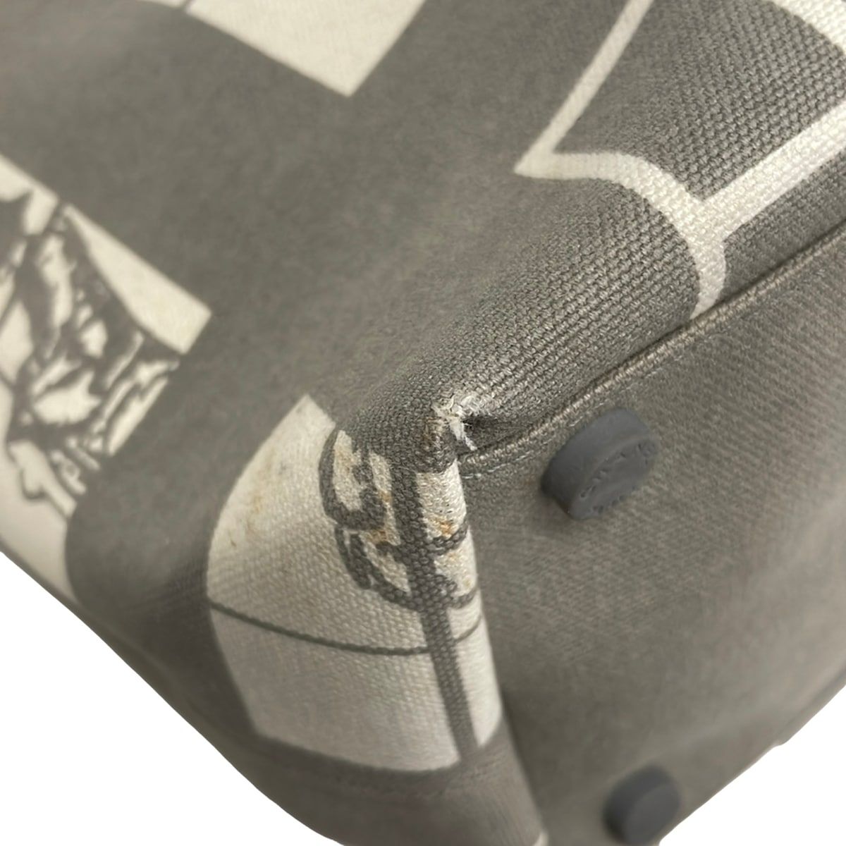 Chanel Tote Window Line Gray Ivory — view 6