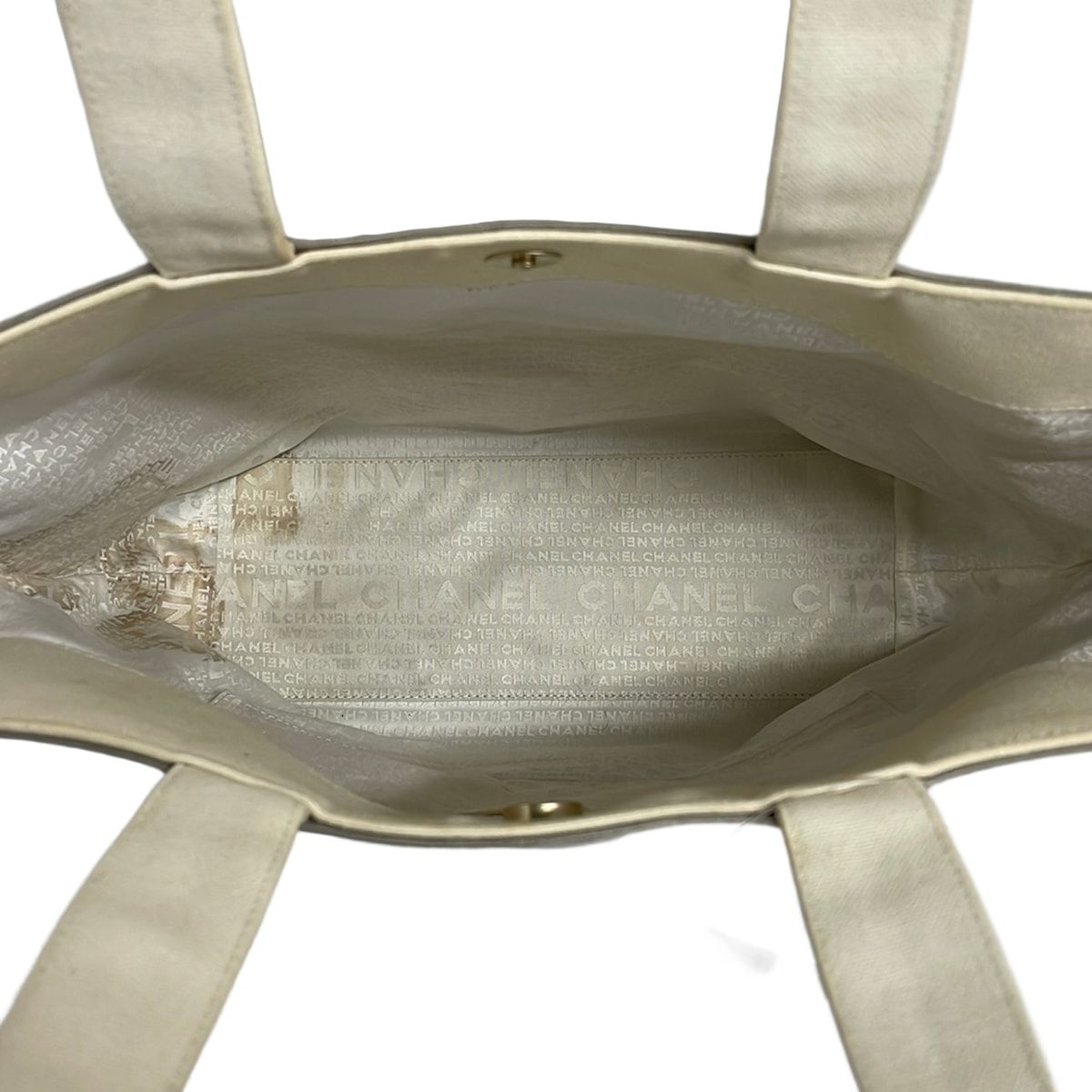 Chanel Tote Window Line Gray Ivory — view 7