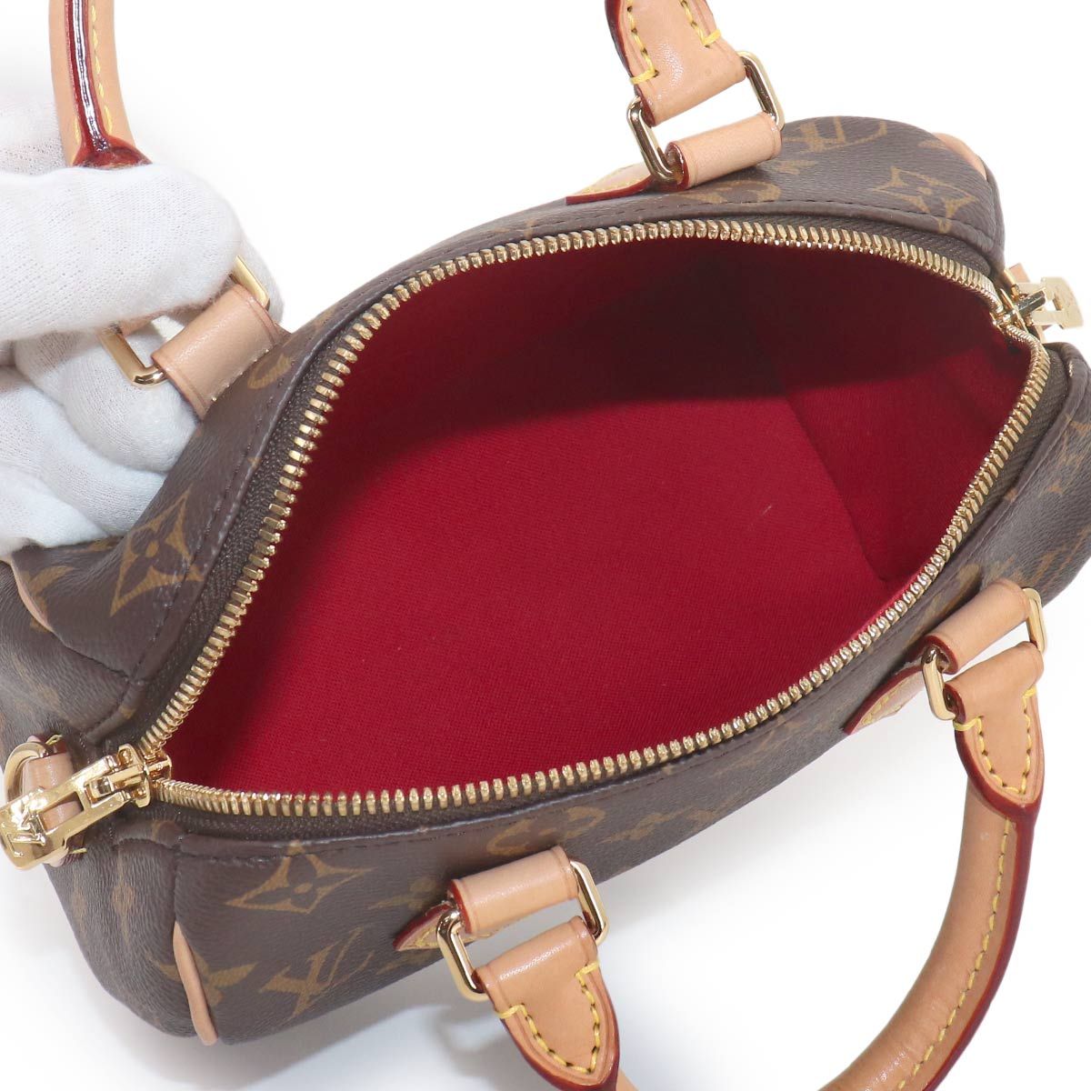 Louis Vuitton Monogram Speedy Bandouliere 20 2-Way Bag Beige — view 7