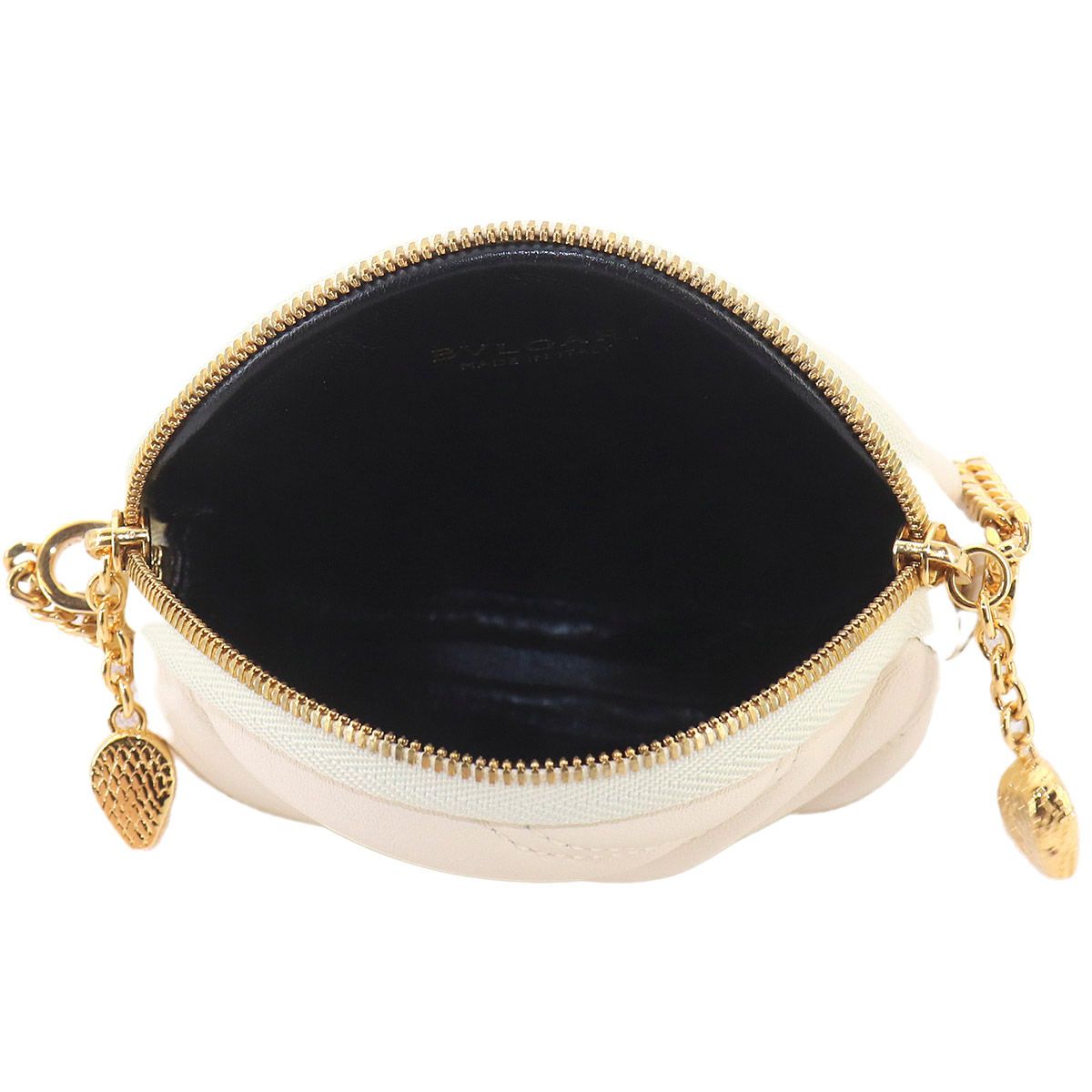 Bvlgari Serpenti Cabochon Mini Shoulder Bag Leather White — view 6