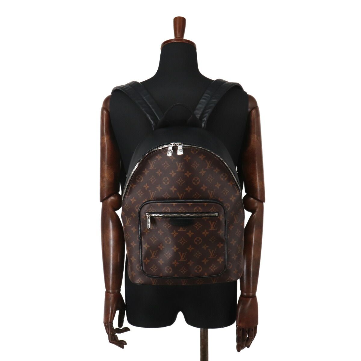 Louis Vuitton Monogram Macassar Josh NV Backpack Brown Black — view 9
