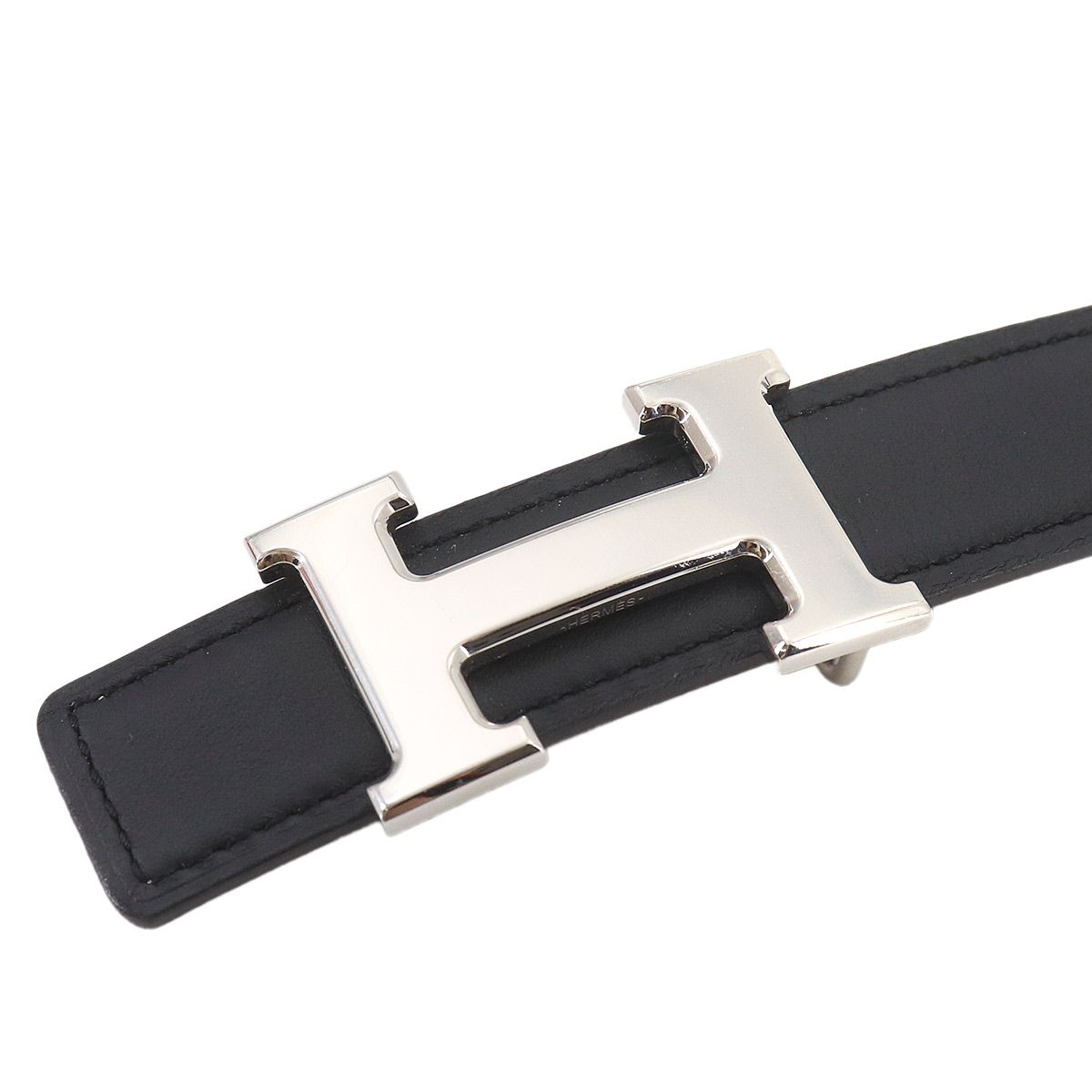 Hermes Constance Reversible Belt Swift Epsom Black Etoupe 75 — view 6