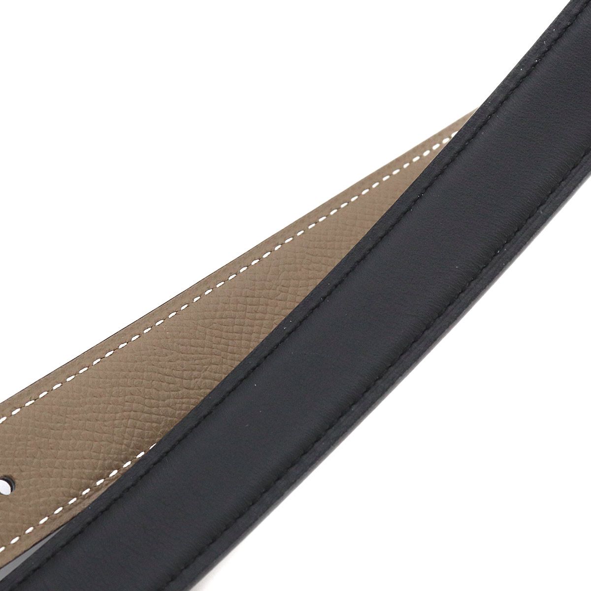 Hermes Constance Reversible Belt Swift Epsom Black Etoupe 75 — view 5