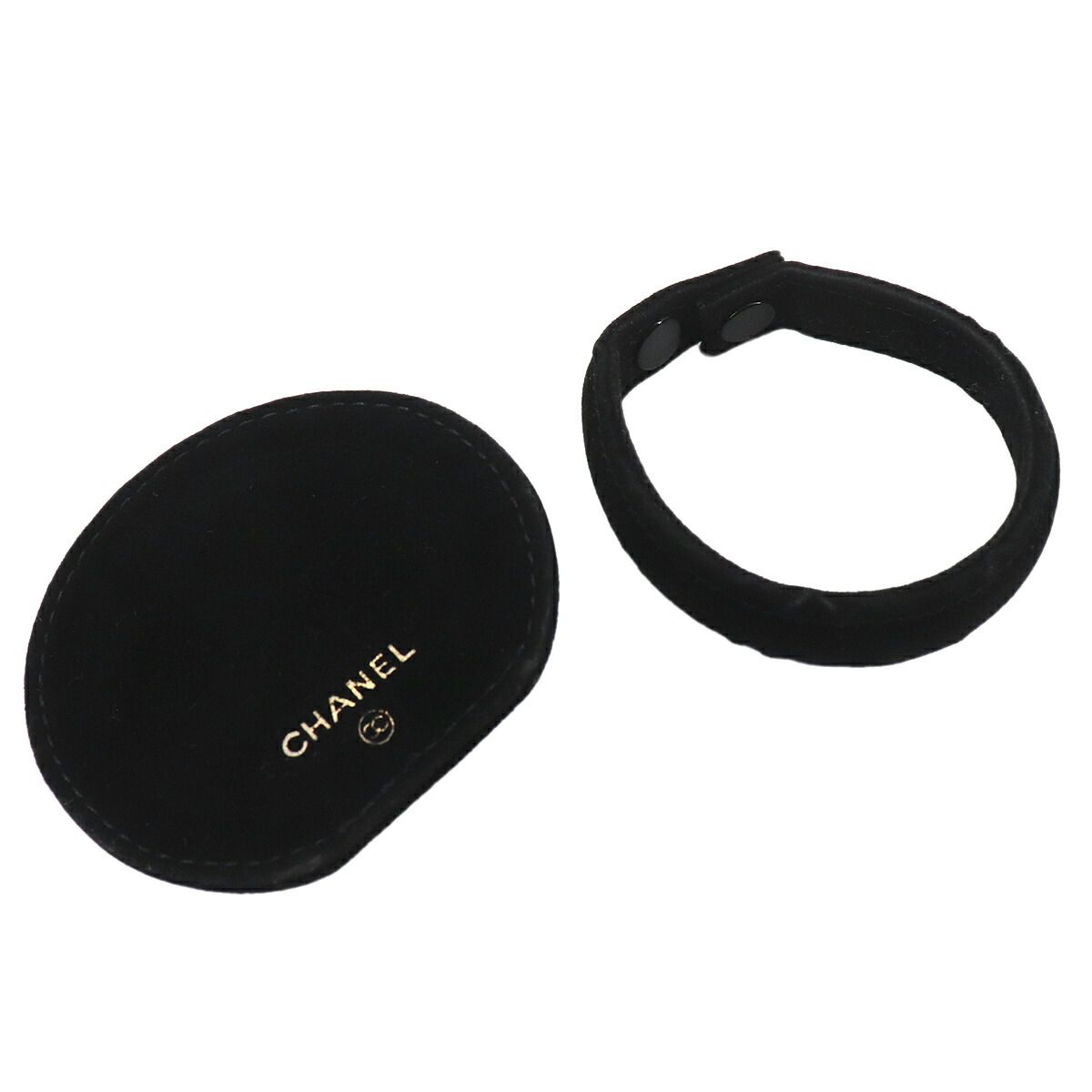 Chanel CC Logo Case Box Pouch Caviar Leather Green Vintage — view 7