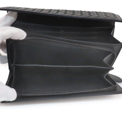Bottega Veneta Intrecciato Bifold Wallet Leather Black — view 7