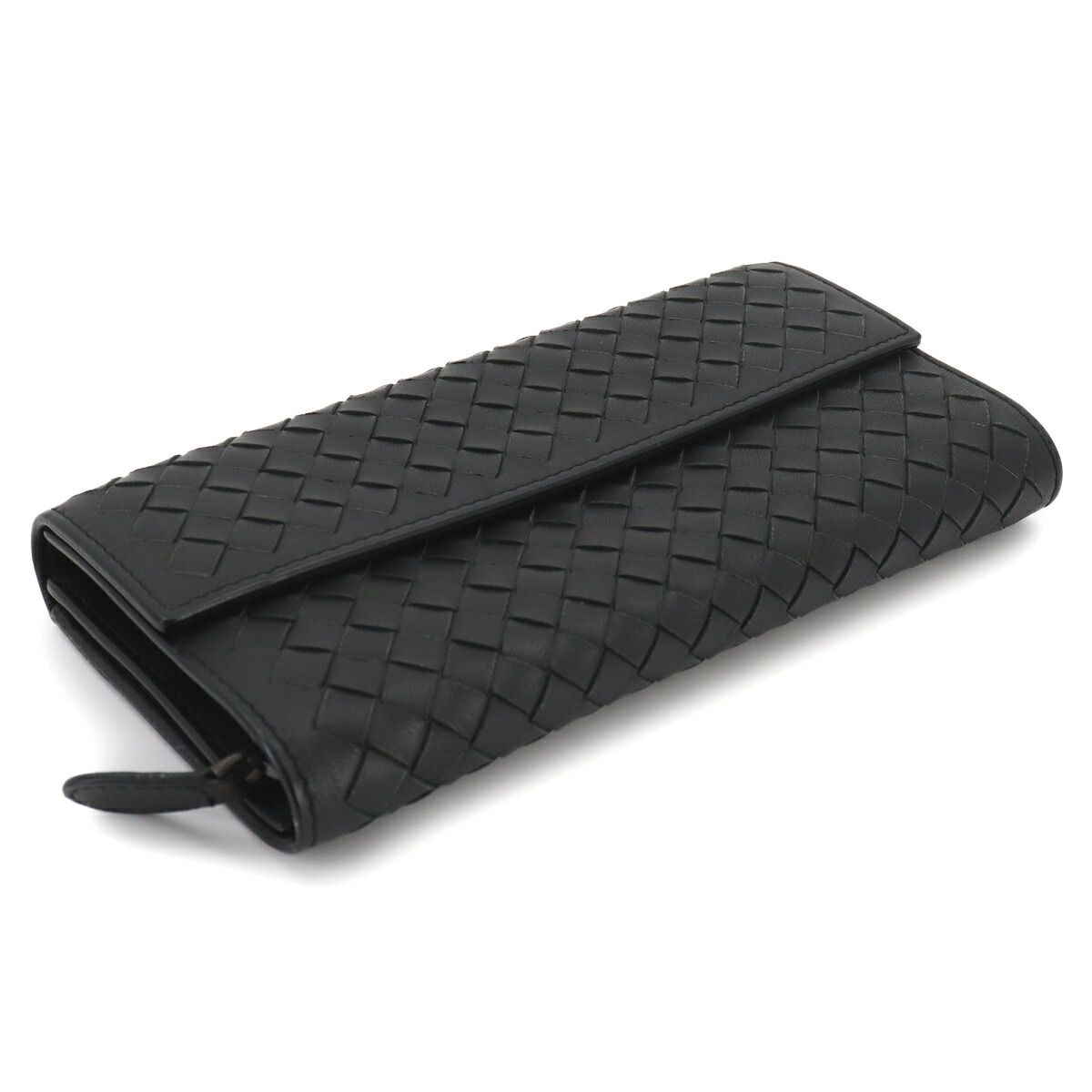Bottega Veneta Intrecciato Bifold Wallet Leather Black — view 3
