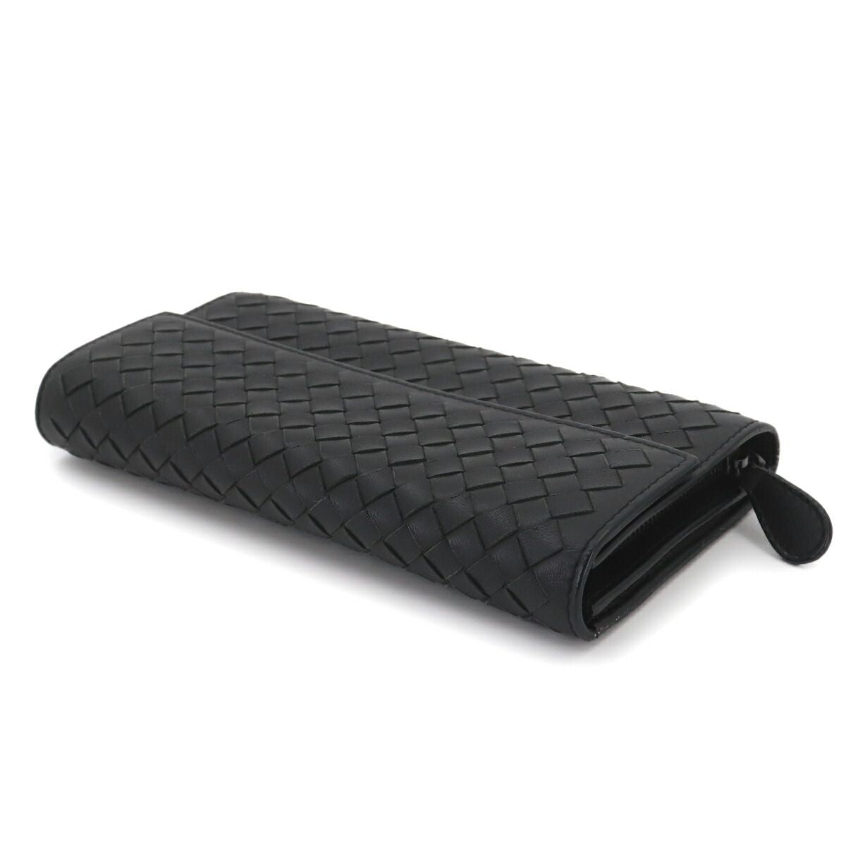 Bottega Veneta Intrecciato Bifold Wallet Leather Black — view 4