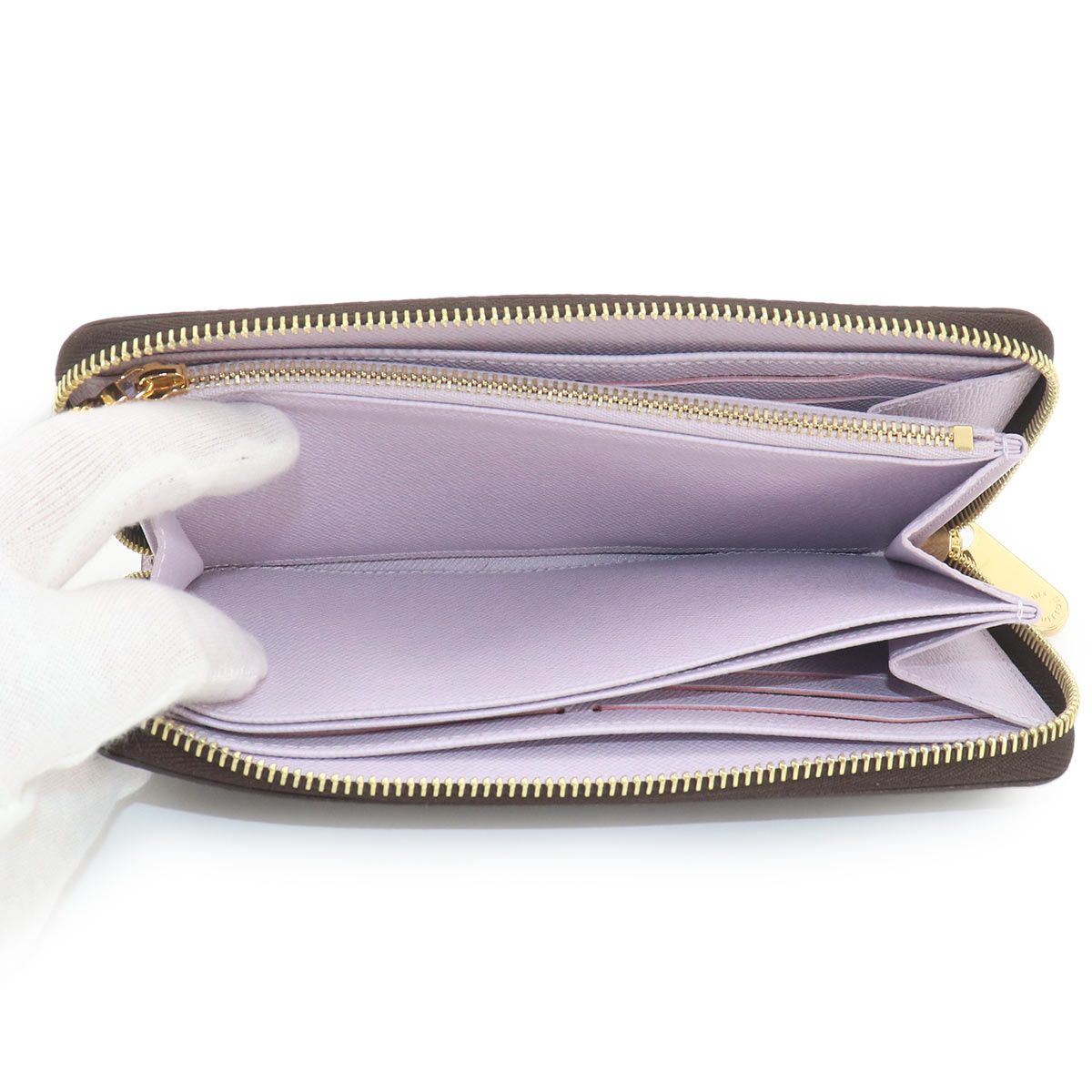 Louis Vuitton Monogram Zippy Wallet Zip Around Misty Lilac — view 7