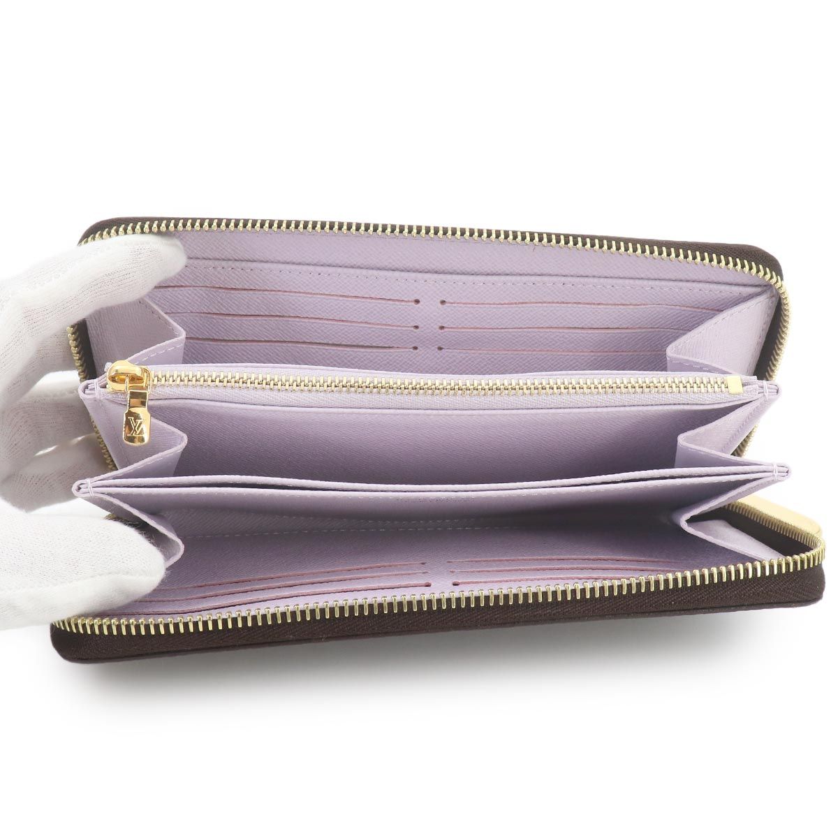 Louis Vuitton Monogram Zippy Wallet Zip Around Misty Lilac — view 6