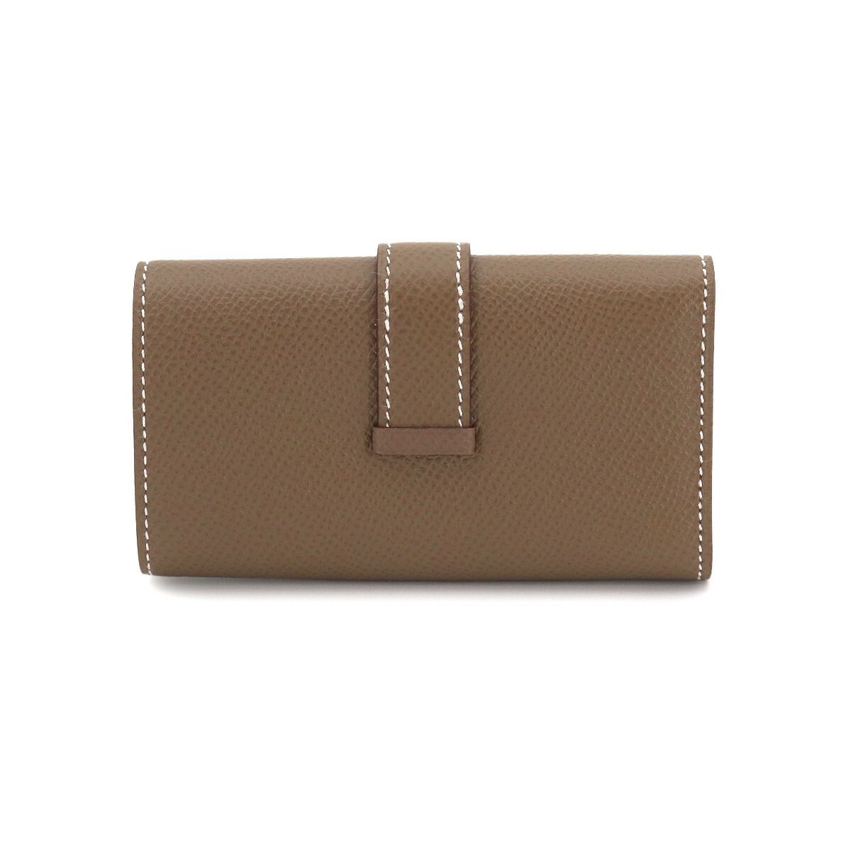 Hermes Bearn Key Case Quadruple Strand Epsom Etoupe Silver Key Holder — view 3