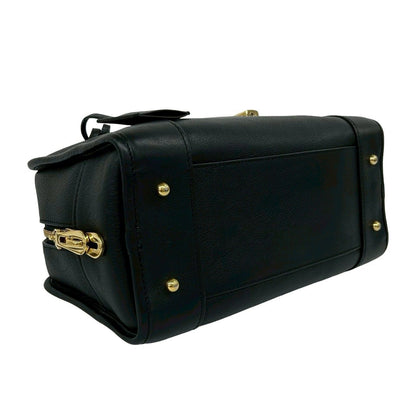 Loewe Amazona 28 Anagram Logo Leather Mini Boston Bag Black — view 7