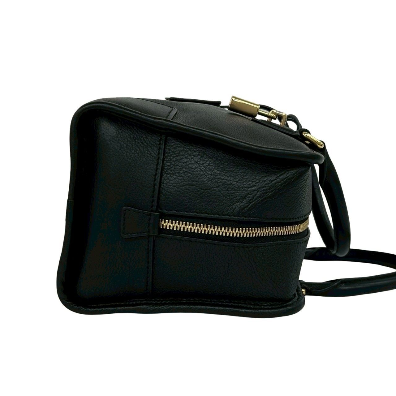 Loewe Amazona 28 Anagram Logo Leather Mini Boston Bag Black — view 6
