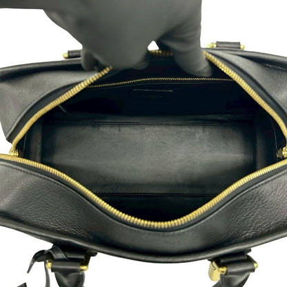 Loewe Amazona 28 Anagram Logo Leather Mini Boston Bag Black — view 9