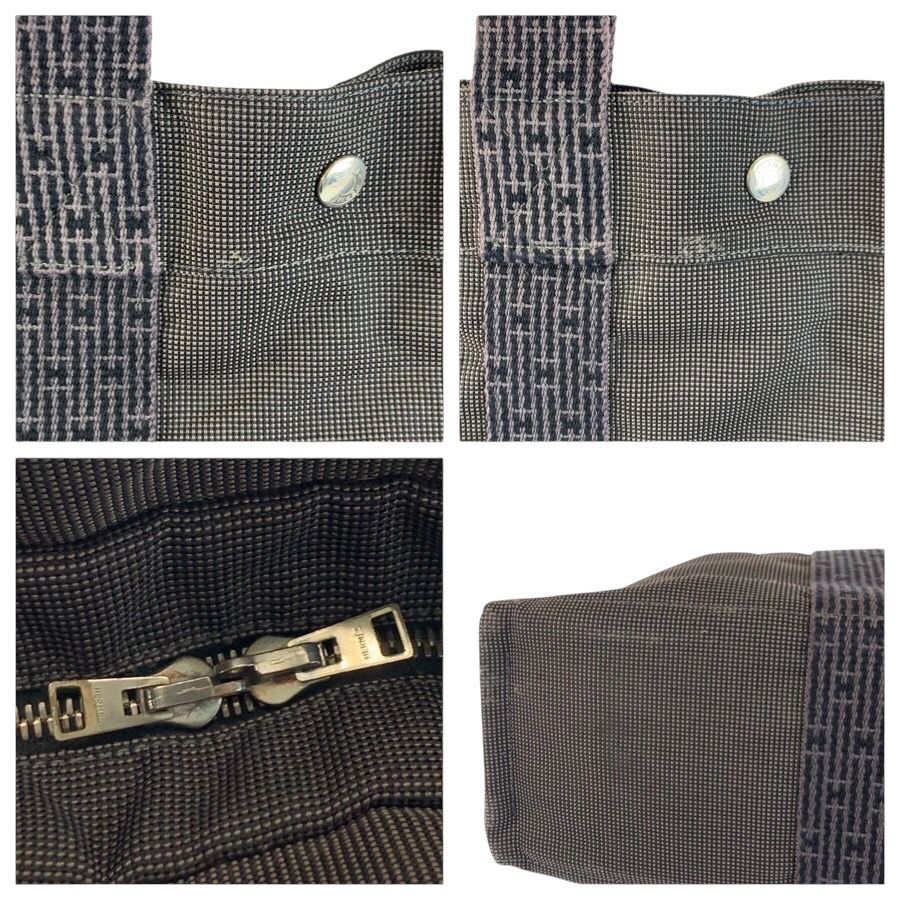 Hermes Her Line Gray Silver Polyamide Polyester Tote — view 5