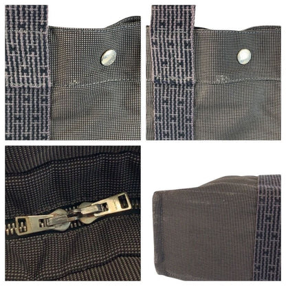 Hermes Her Line Gray Silver Polyamide Polyester Tote — view 5