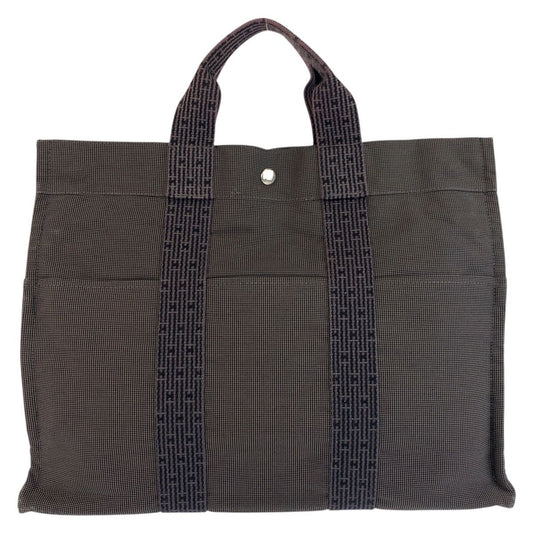 Hermes Her Line Gray Silver Polyamide Polyester Tote