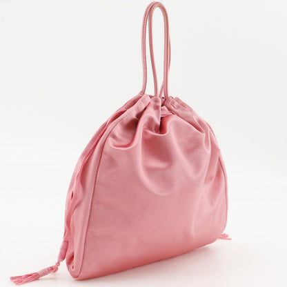 Prada Drawstring Satin Pink Handbag — view 3