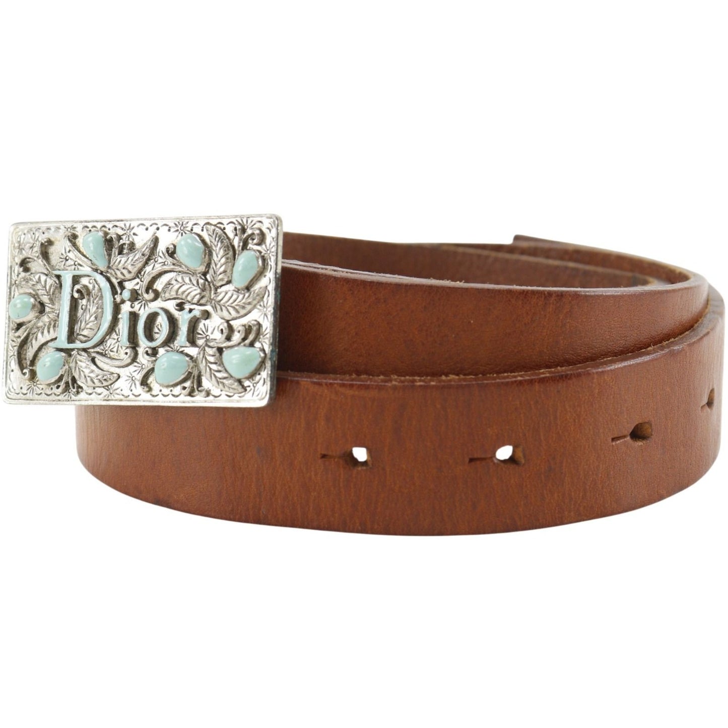 Dior Leather Brown Belt — view 2