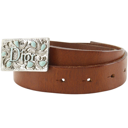 Dior Leather Brown Belt — view 2