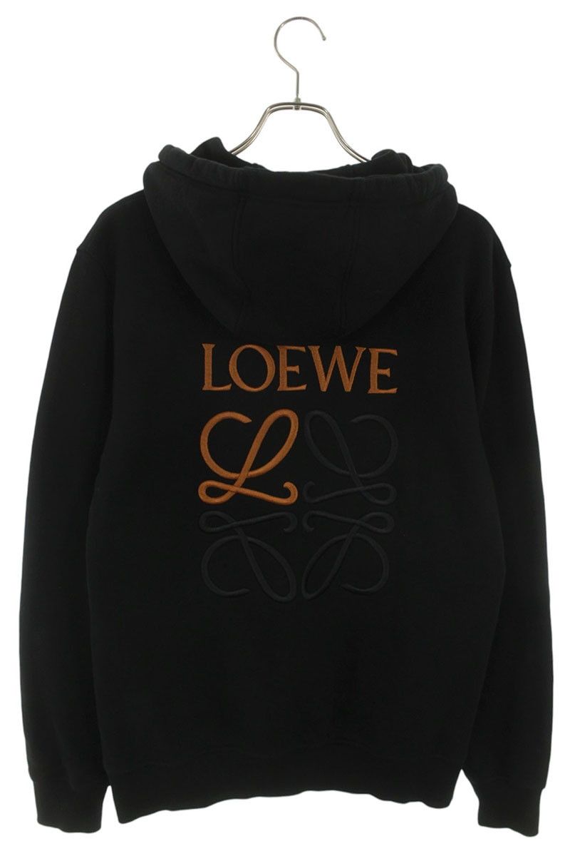Loewe Back Anagram Logo Embroidery Front Print Hoodie — view 2
