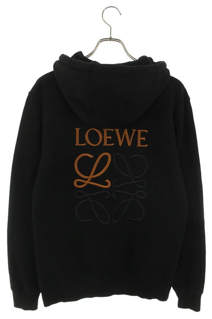 Loewe Back Anagram Logo Embroidery Front Print Hoodie — view 2