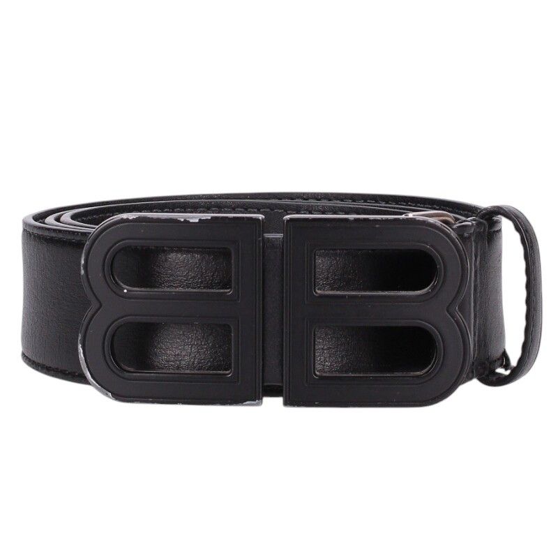Balenciaga BB Logo Buckle Leather Belt 85