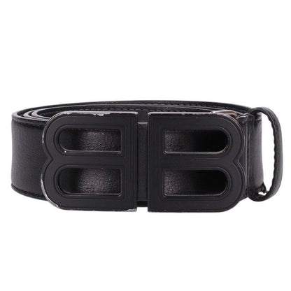 Balenciaga BB Logo Buckle Leather Belt 85