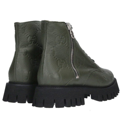 Gucci GG Embossed Side Zip Leather Boots 11.5 — view 2