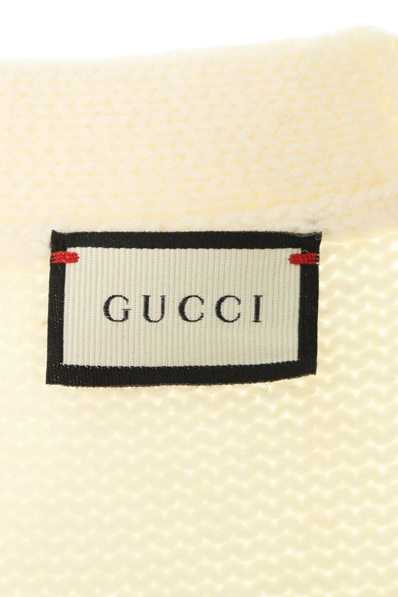 Gucci Line Gupig Embroidery Sleeveless Knit Cardigan — view 3
