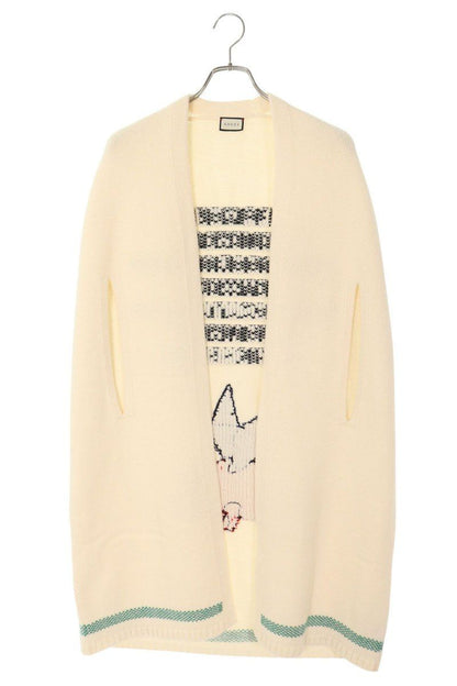 Gucci Line Gupig Embroidery Sleeveless Knit Cardigan
