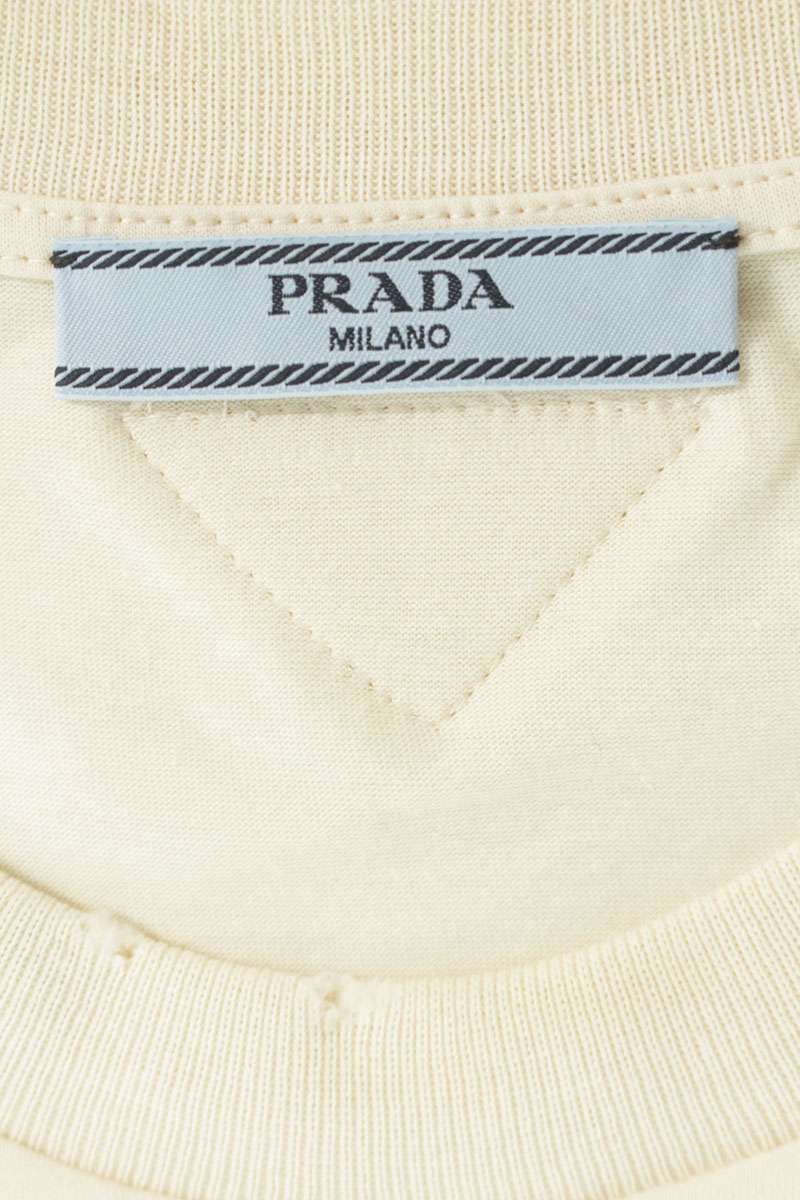 Prada Triangle Logo Patch Print T-Shirt — view 3