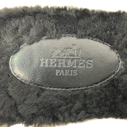 Hermes Sandals 36 Oran Black Shearling — view 5