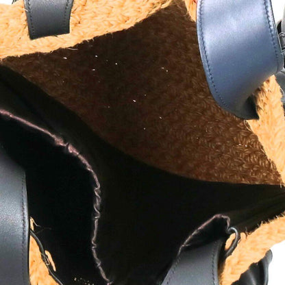 Celine Leather Strap Raffia Tote — view 3